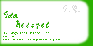 ida meiszel business card